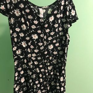 floral button down skater dress